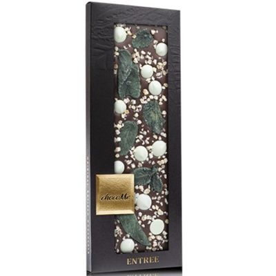 Горький шоколад ChocoMe F102, Листья курчавой мяты, лимонная цедра, пастилки с лаймом, 110 г